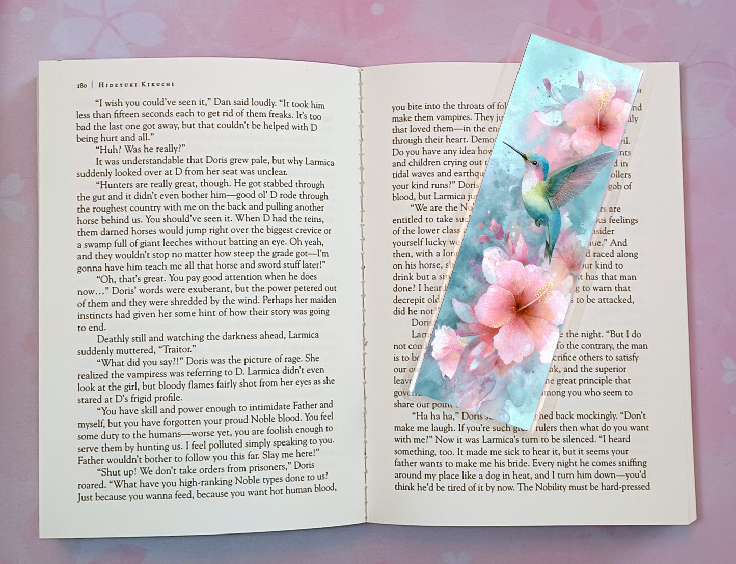 Hummingbird Flower Flowers Floral Bookmark Novel Book 4 DESIGNS