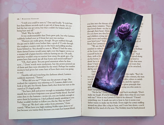 Purple Rose Flower Floral Bookmark Novel Book 4 DESIGNS