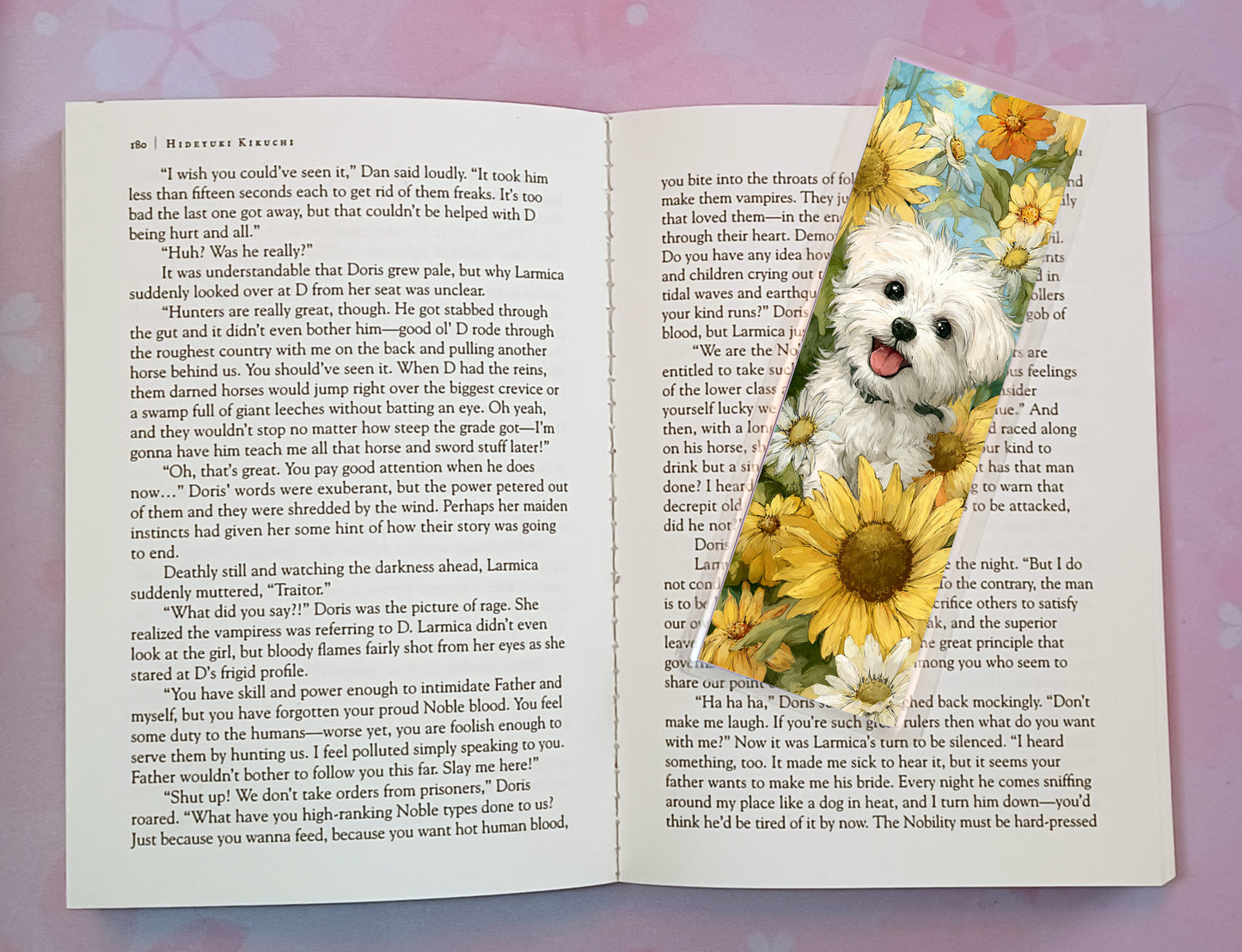 Maltese Dog Sunflower Sunflowers Bookmark Novel Book 4 DESIGNS