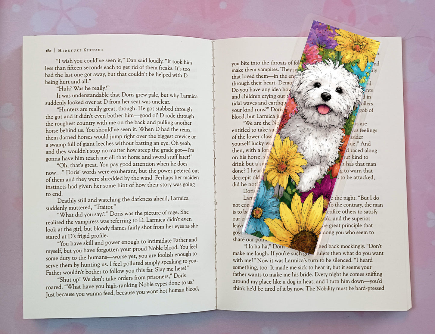 Maltese Dog Sunflower Sunflowers Bookmark Novel Book 4 DESIGNS