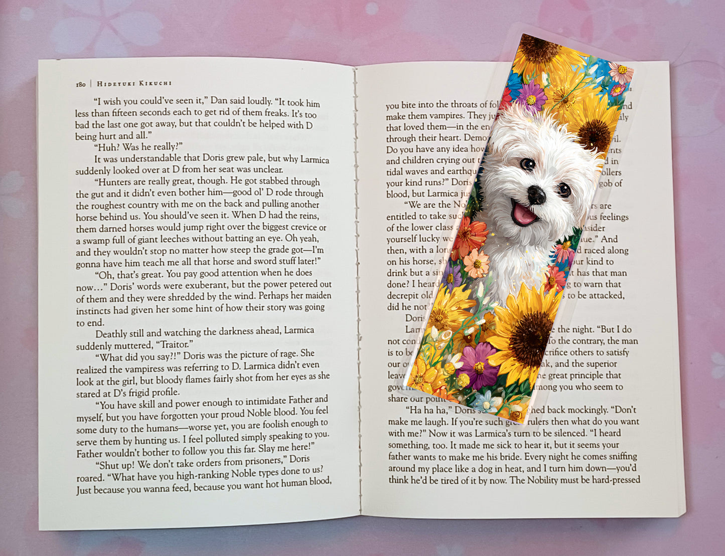 Maltese Dog Sunflower Sunflowers Bookmark Novel Book 4 DESIGNS