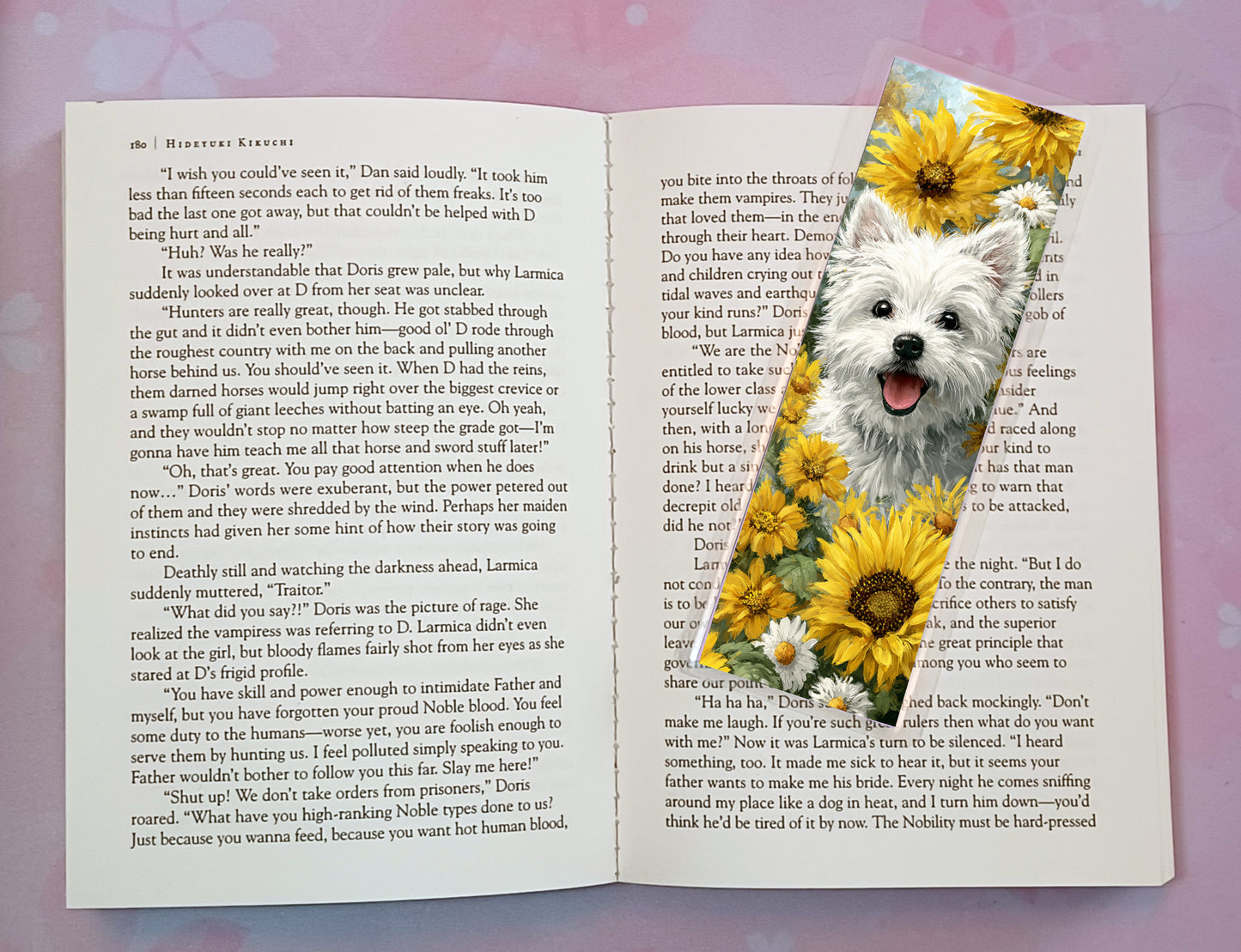 Maltese Dog Sunflower Sunflowers Bookmark Novel Book 4 DESIGNS