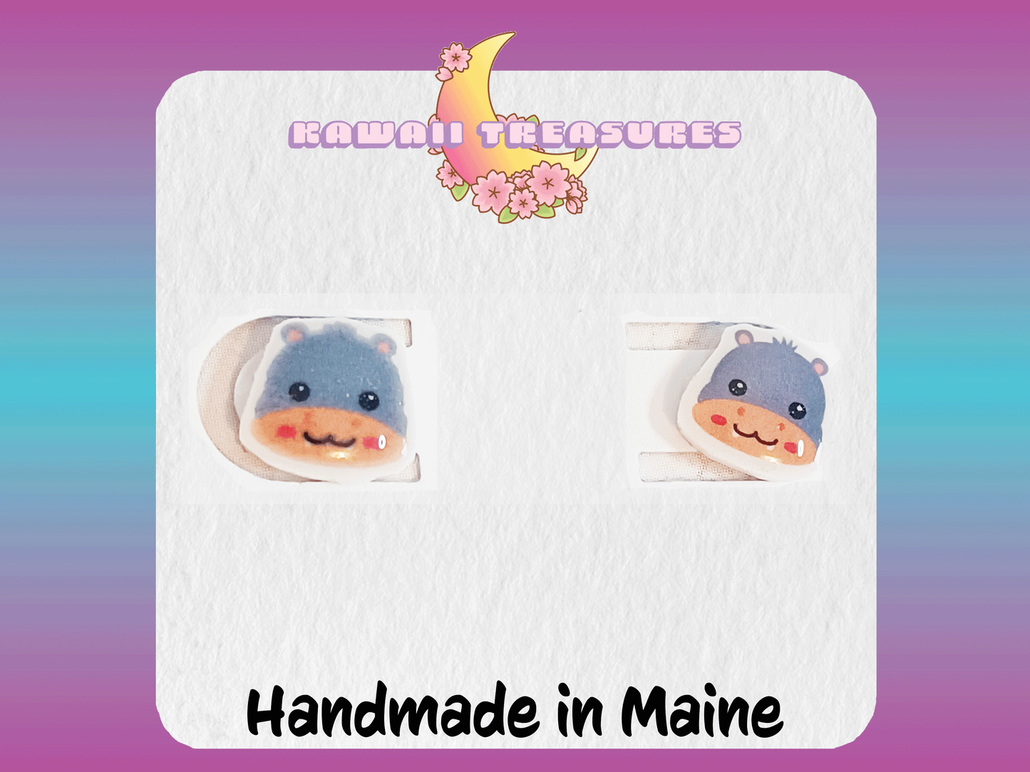Cute Animal Heads Stud Earrings Sea Stainless Steel