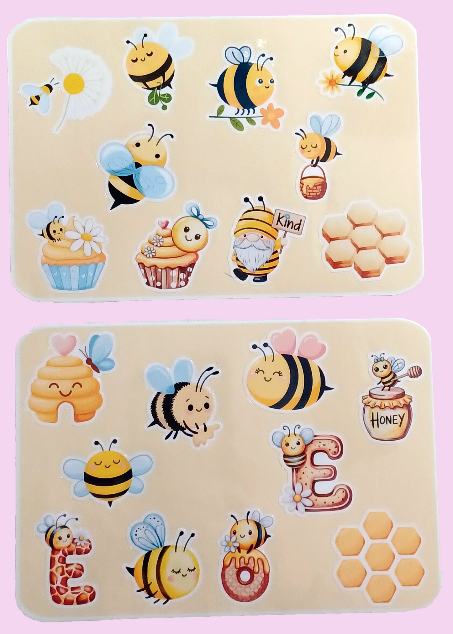 Bumble Bees Sticker Sheet 5.5" x 6.5"