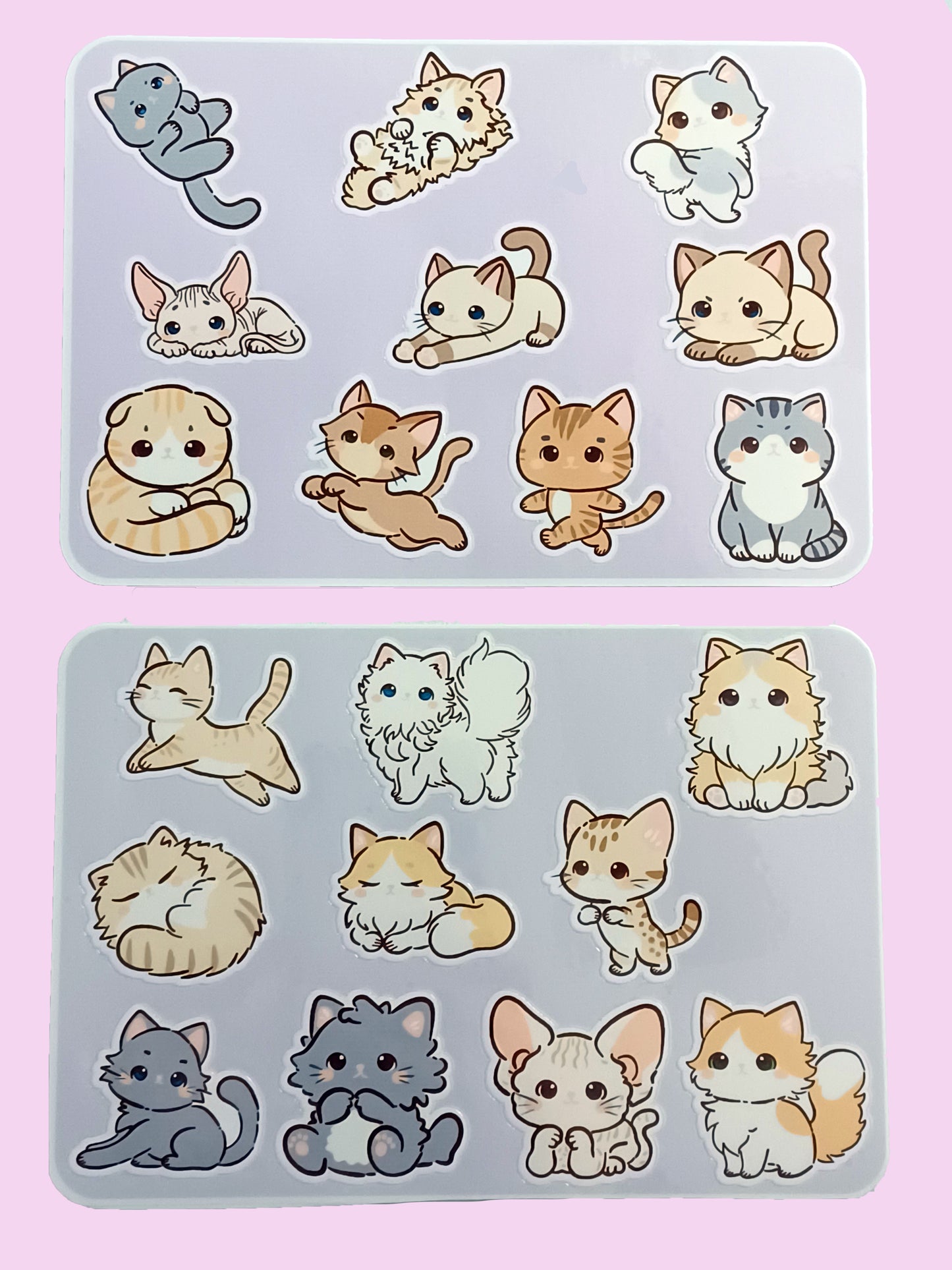 Kitty Variety 2 Sticker Sheet 5.5" x 6.5"
