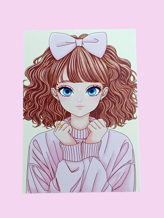 Lizzy Print Wall Art Gift Decor Photo Kawaii Style Home Aesthetic Girl Pastel Cute 5x7