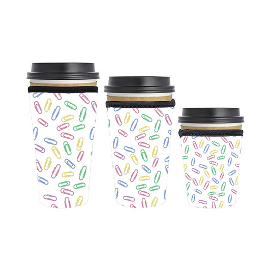 Back to School Teacher Reusable Neoprene Insulator Soda Tea Iced Hot Coffee Cup Drink Sleeve