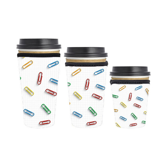 Back to School Teacher Reusable Neoprene Insulator Soda Tea Iced Hot Coffee Cup Drink Sleeve