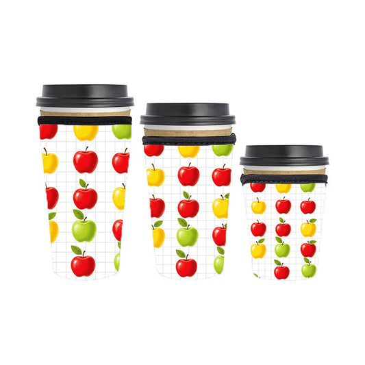 Back to School Teacher Reusable Neoprene Insulator Soda Tea Iced Hot Coffee Cup Drink Sleeve