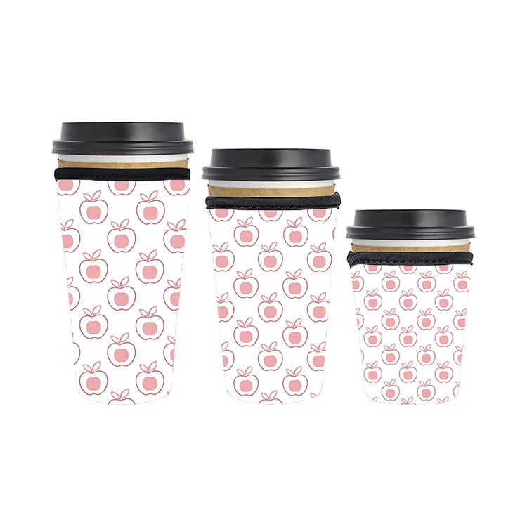 Back to School Teacher Reusable Neoprene Insulator Soda Tea Iced Hot Coffee Cup Drink Sleeve