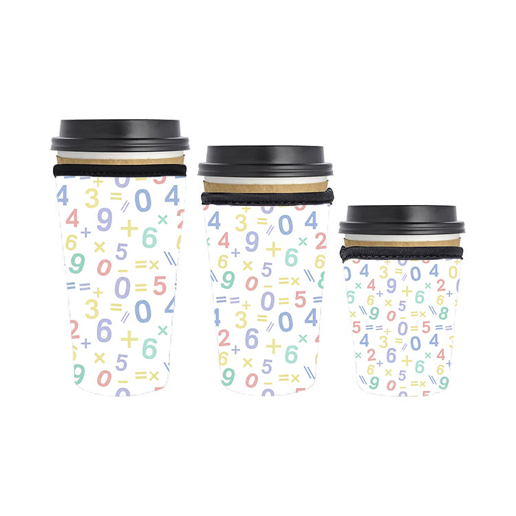 Back to School Teacher Reusable Neoprene Insulator Soda Tea Iced Hot Coffee Cup Drink Sleeve