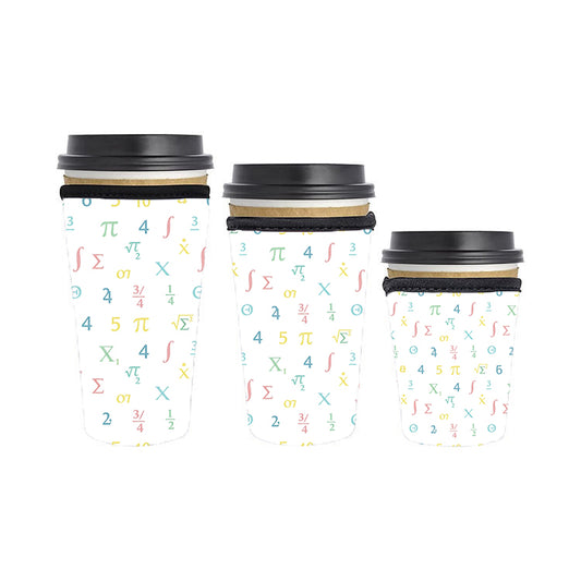Back to School Teacher Reusable Neoprene Insulator Soda Tea Iced Hot Coffee Cup Drink Sleeve