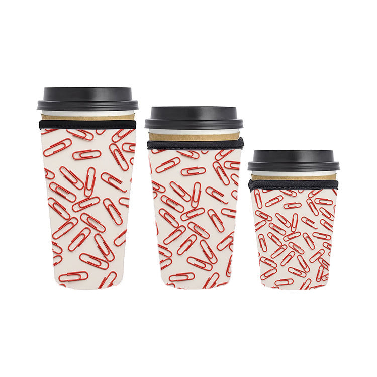 Back to School Teacher Reusable Neoprene Insulator Soda Tea Iced Hot Coffee Cup Drink Sleeve
