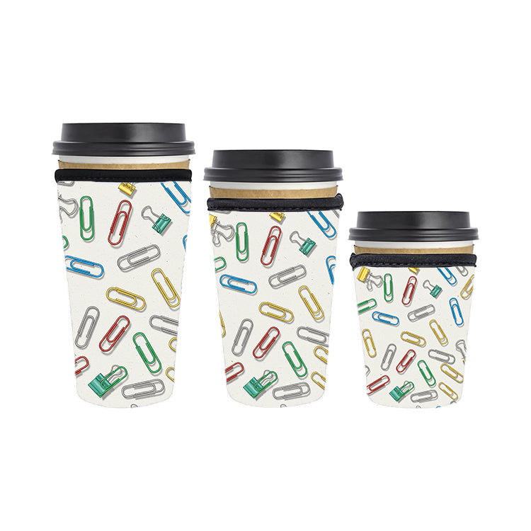 Back to School Teacher Reusable Neoprene Insulator Soda Tea Iced Hot Coffee Cup Drink Sleeve