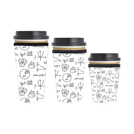Back to School Teacher Reusable Neoprene Insulator Soda Tea Iced Hot Coffee Cup Drink Sleeve