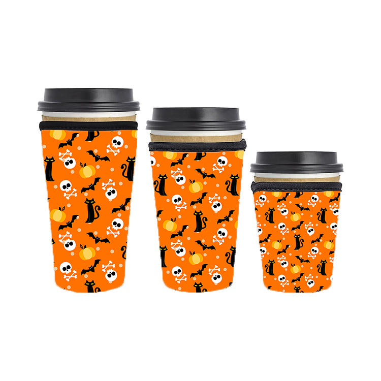 Halloween Reusable Neoprene Insulator Soda Tea Iced Hot Coffee Cup Drink Sleeve