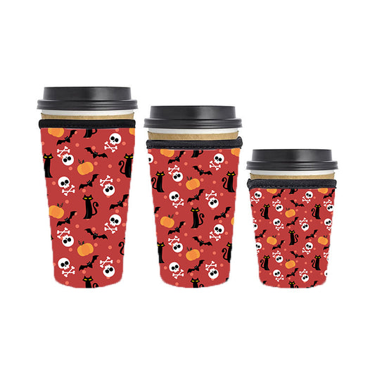Halloween Reusable Neoprene Insulator Soda Tea Iced Hot Coffee Cup Drink Sleeve