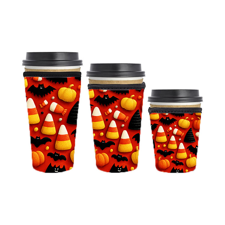 Halloween Reusable Neoprene Insulator Soda Tea Iced Hot Coffee Cup Drink Sleeve