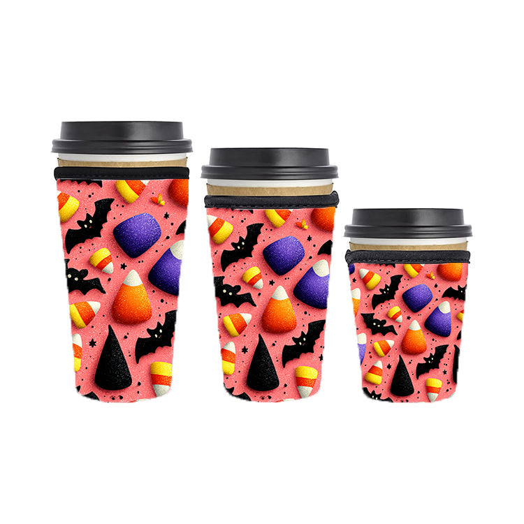 Halloween Reusable Neoprene Insulator Soda Tea Iced Hot Coffee Cup Drink Sleeve