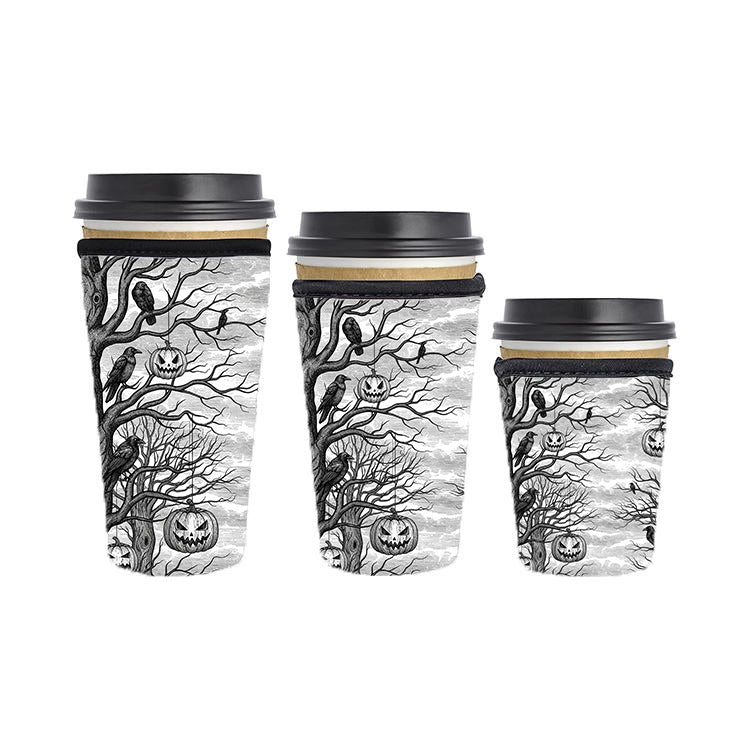 Halloween Reusable Neoprene Insulator Soda Tea Iced Hot Coffee Cup Drink Sleeve