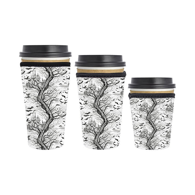 Halloween Reusable Neoprene Insulator Soda Tea Iced Hot Coffee Cup Drink Sleeve
