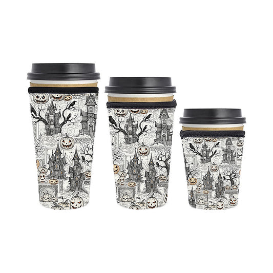 Halloween Reusable Neoprene Insulator Soda Tea Iced Hot Coffee Cup Drink Sleeve