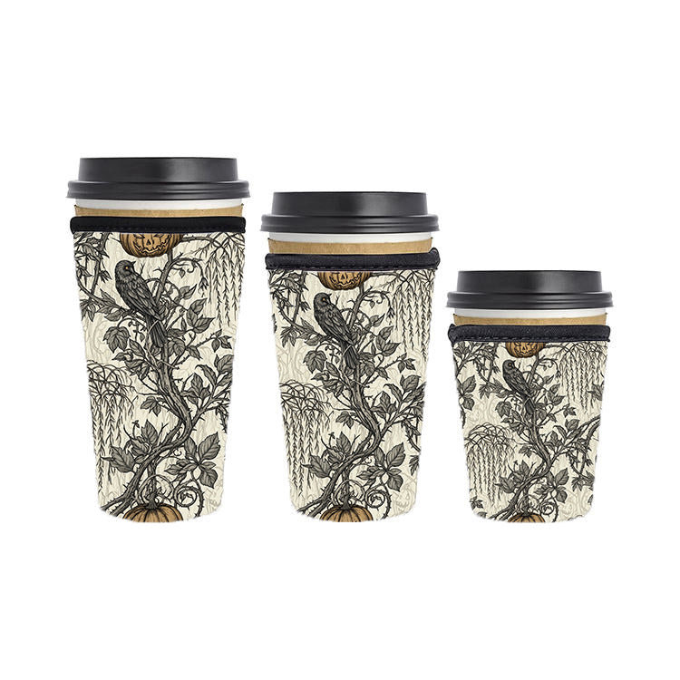 Halloween Reusable Neoprene Insulator Soda Tea Iced Hot Coffee Cup Drink Sleeve