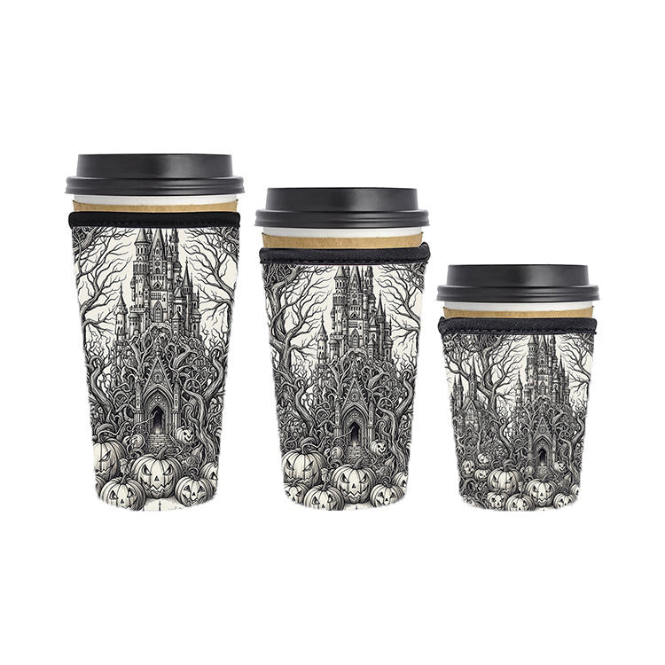 Halloween Reusable Neoprene Insulator Soda Tea Iced Hot Coffee Cup Drink Sleeve