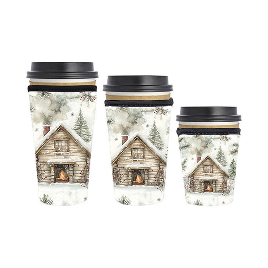 Christmas Reusable Neoprene Insulator Soda Tea Iced Hot Coffee Cup Drink Sleeve