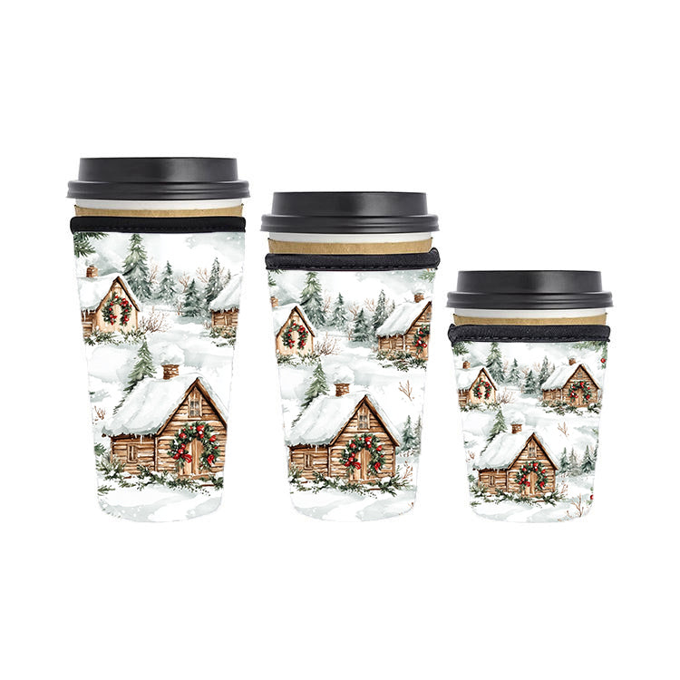 Christmas Reusable Neoprene Insulator Soda Tea Iced Hot Coffee Cup Drink Sleeve