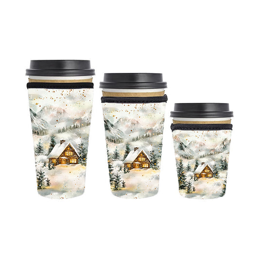 Christmas Reusable Neoprene Insulator Soda Tea Iced Hot Coffee Cup Drink Sleeve