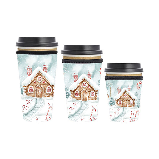 Christmas Reusable Neoprene Insulator Soda Tea Iced Hot Coffee Cup Drink Sleeve
