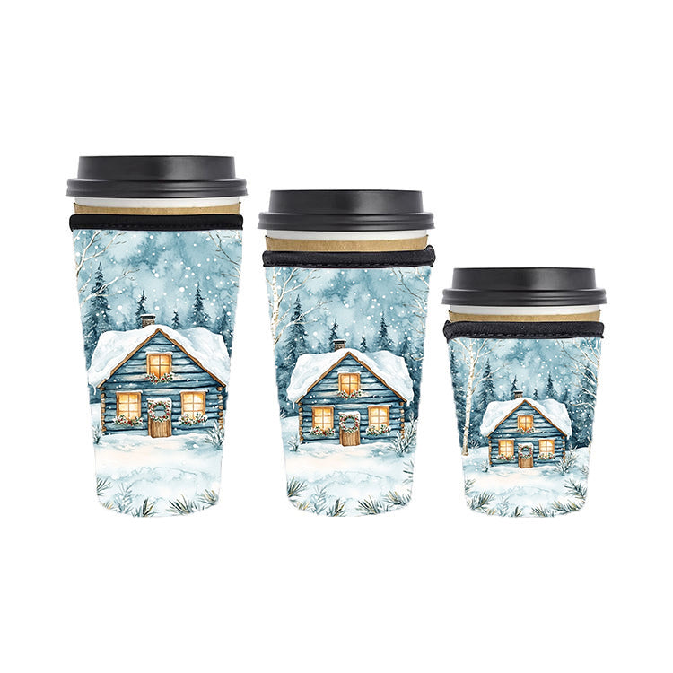 Christmas Reusable Neoprene Insulator Soda Tea Iced Hot Coffee Cup Drink Sleeve
