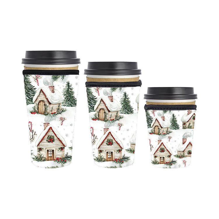 Christmas Reusable Neoprene Insulator Soda Tea Iced Hot Coffee Cup Drink Sleeve