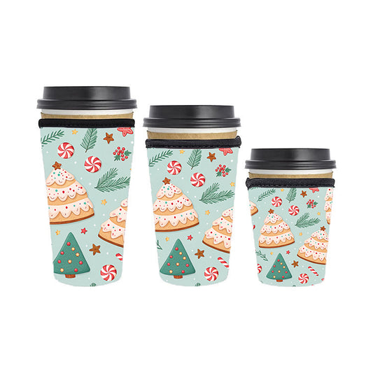 Christmas Reusable Neoprene Insulator Soda Tea Iced Hot Coffee Cup Drink Sleeve
