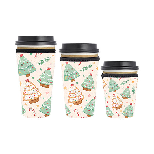 Christmas Reusable Neoprene Insulator Soda Tea Iced Hot Coffee Cup Drink Sleeve