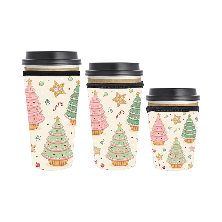 Christmas Reusable Neoprene Insulator Soda Tea Iced Hot Coffee Cup Drink Sleeve