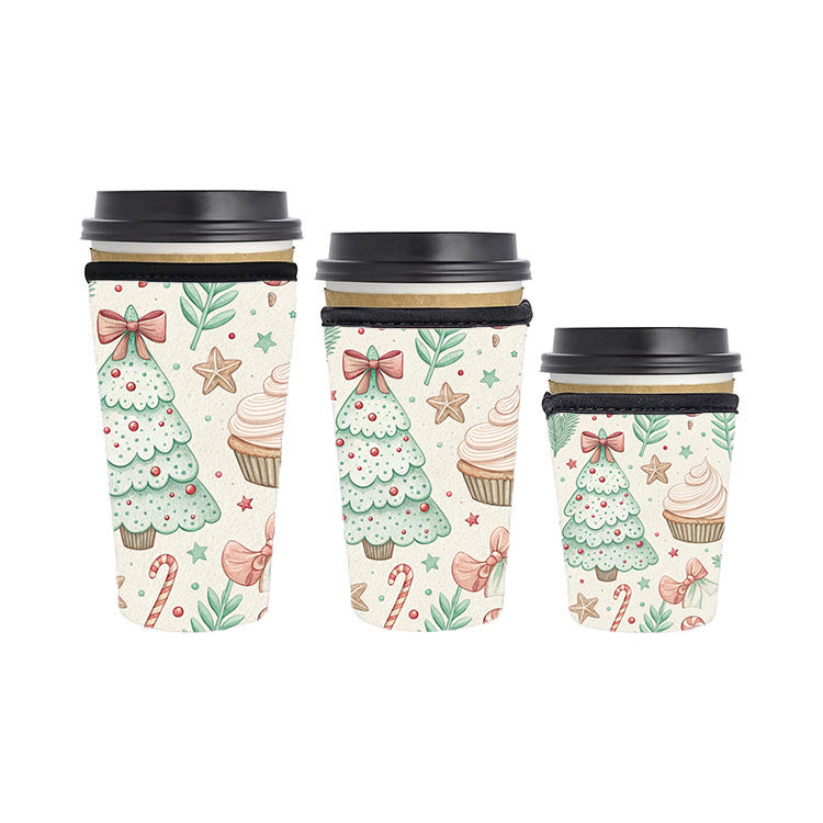 Christmas Reusable Neoprene Insulator Soda Tea Iced Hot Coffee Cup Drink Sleeve