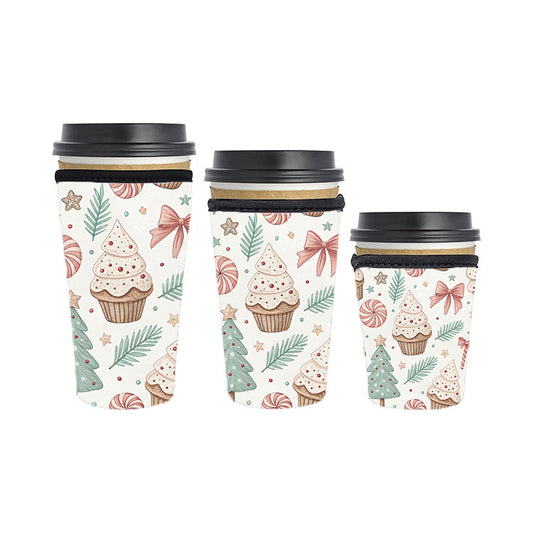 Christmas Reusable Neoprene Insulator Soda Tea Iced Hot Coffee Cup Drink Sleeve