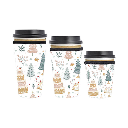 Christmas Reusable Neoprene Insulator Soda Tea Iced Hot Coffee Cup Drink Sleeve
