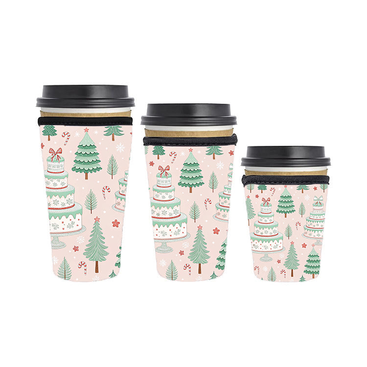 Christmas Reusable Neoprene Insulator Soda Tea Iced Hot Coffee Cup Drink Sleeve