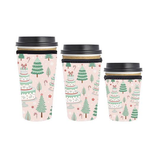 Christmas Reusable Neoprene Insulator Soda Tea Iced Hot Coffee Cup Drink Sleeve