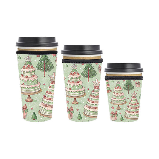 Christmas Reusable Neoprene Insulator Soda Tea Iced Hot Coffee Cup Drink Sleeve