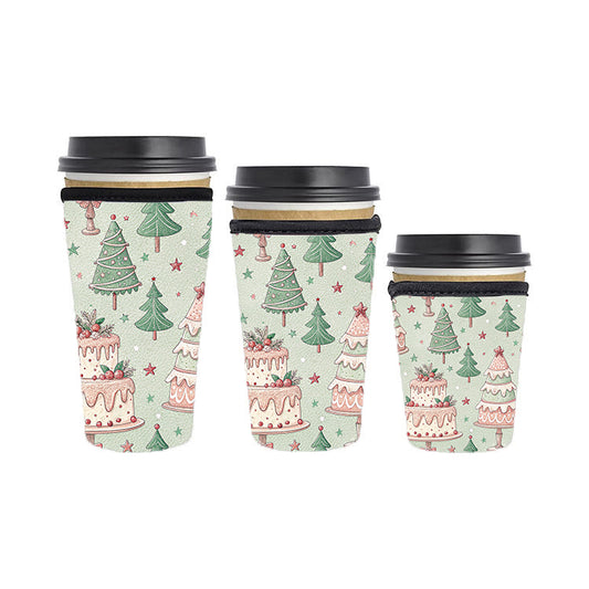 Christmas Reusable Neoprene Insulator Soda Tea Iced Hot Coffee Cup Drink Sleeve