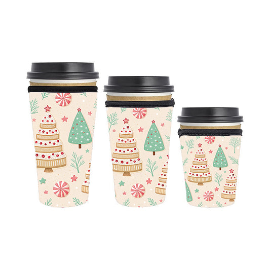 Christmas Reusable Neoprene Insulator Soda Tea Iced Hot Coffee Cup Drink Sleeve