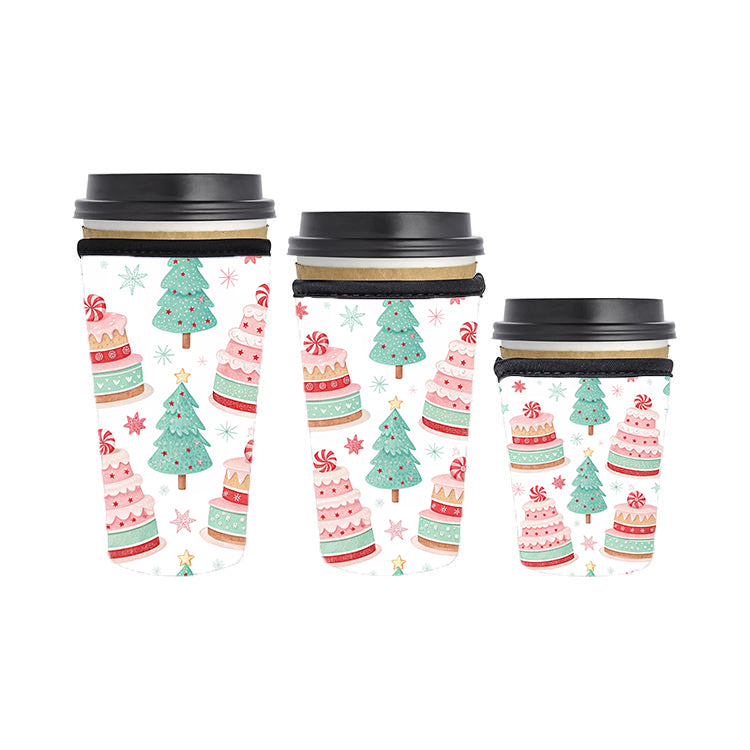 Christmas Reusable Neoprene Insulator Soda Tea Iced Hot Coffee Cup Drink Sleeve