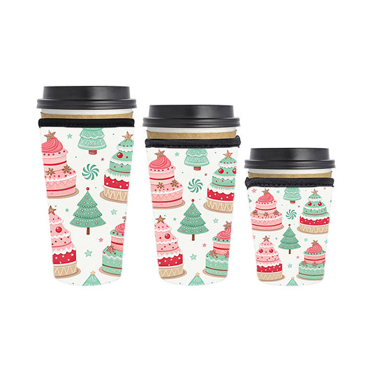 Christmas Reusable Neoprene Insulator Soda Tea Iced Hot Coffee Cup Drink Sleeve