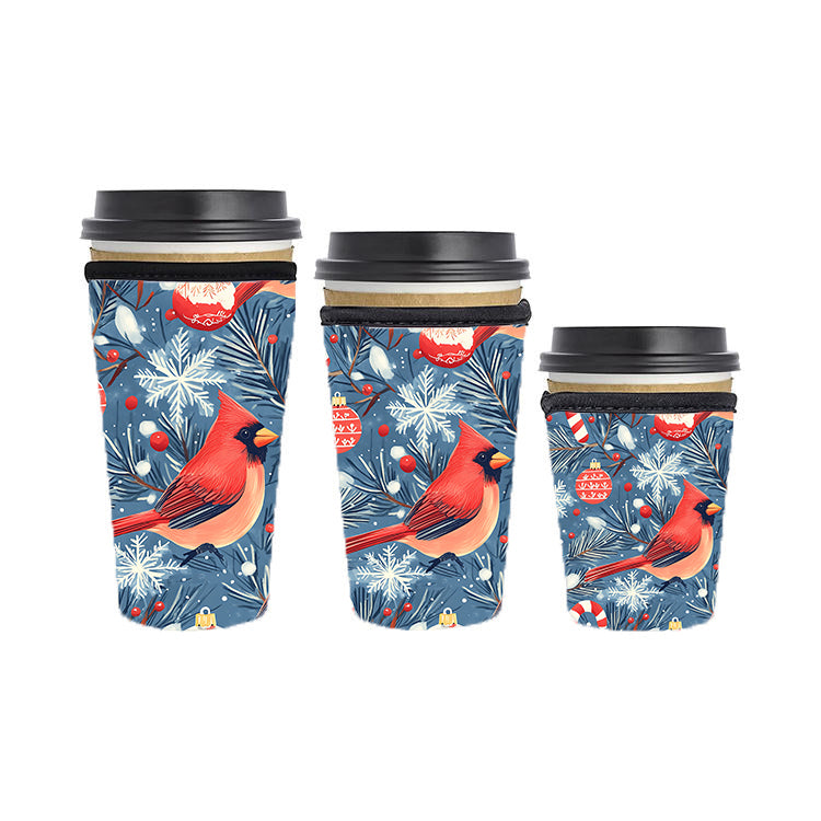 Christmas Reusable Neoprene Insulator Soda Tea Iced Hot Coffee Cup Drink Sleeve
