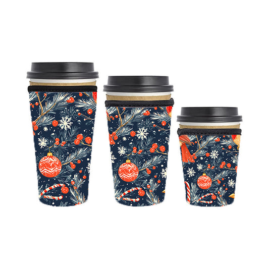 Christmas Reusable Neoprene Insulator Soda Tea Iced Hot Coffee Cup Drink Sleeve