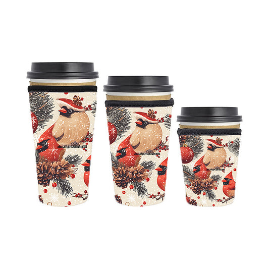 Christmas Reusable Neoprene Insulator Soda Tea Iced Hot Coffee Cup Drink Sleeve